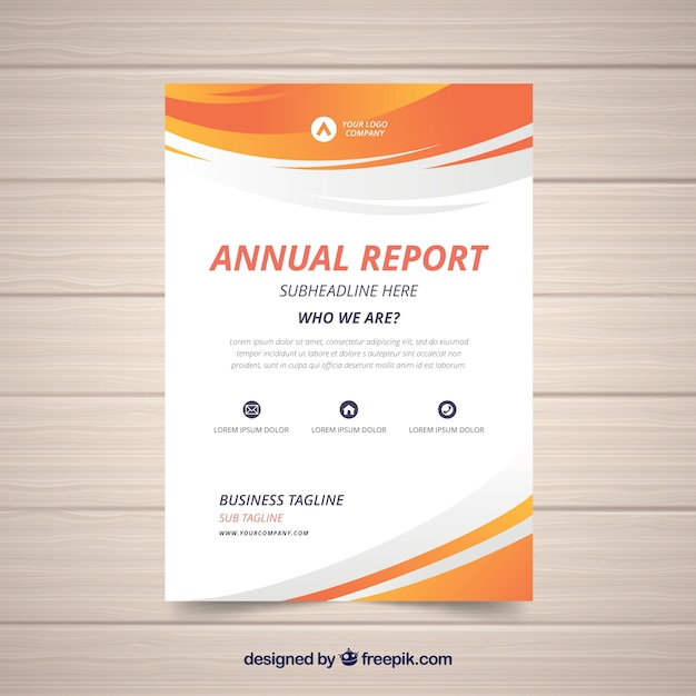 Cover de reporte anual gradiente naranja