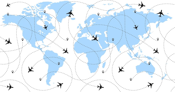 Vector covid19 cuarentena coronavirus detener avión