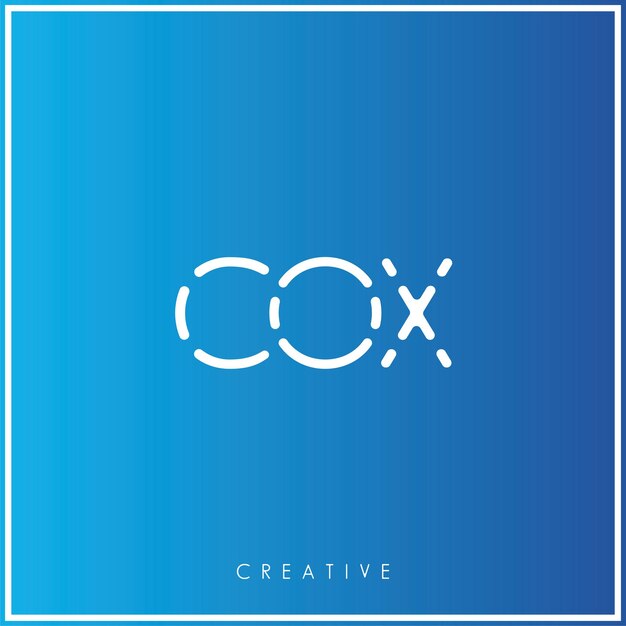 COX Premium Vector último diseño de logotipo Diseño creativo de logotipo Ilustración vectorial Logotipo mínimo Monograma