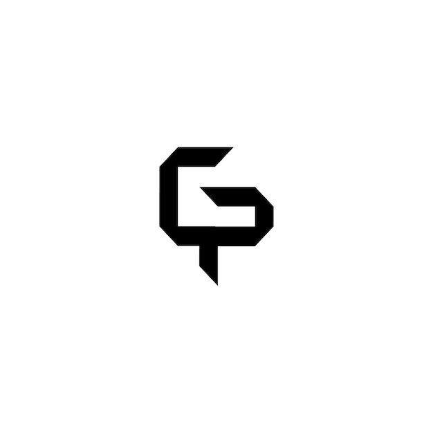 CP monograma logotipo diseño carta texto nombre símbolo monocromo logotipo alfabeto carácter simple logotipo