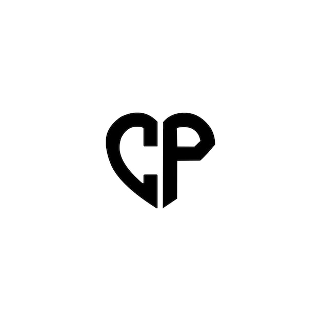 CP monograma logotipo diseño carta texto nombre símbolo monocromo logotipo alfabeto carácter simple logotipo