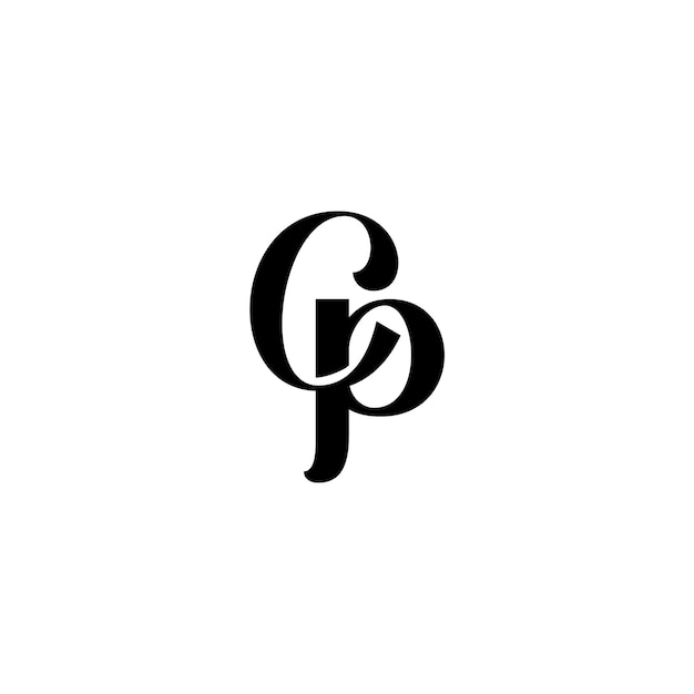 CP monograma logotipo diseño carta texto nombre símbolo monocromo logotipo alfabeto carácter simple logotipo