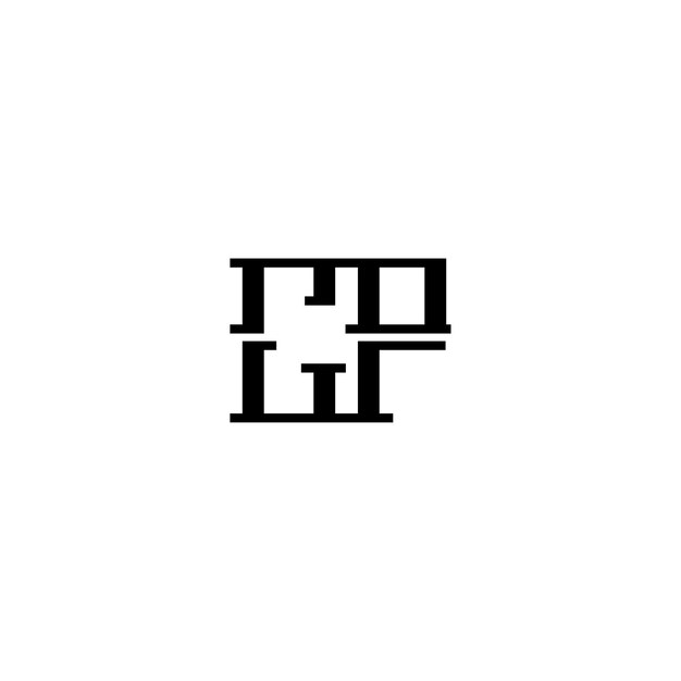 CP monograma logotipo diseño carta texto nombre símbolo monocromo logotipo alfabeto carácter simple logotipo