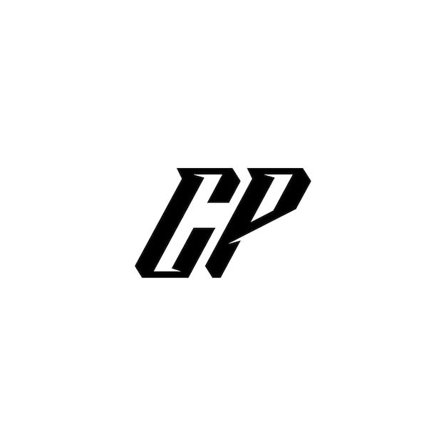 CP monograma logotipo diseño carta texto nombre símbolo monocromo logotipo alfabeto carácter simple logotipo