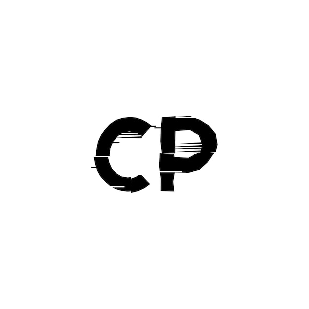 CP monograma logotipo diseño carta texto nombre símbolo monocromo logotipo alfabeto carácter simple logotipo