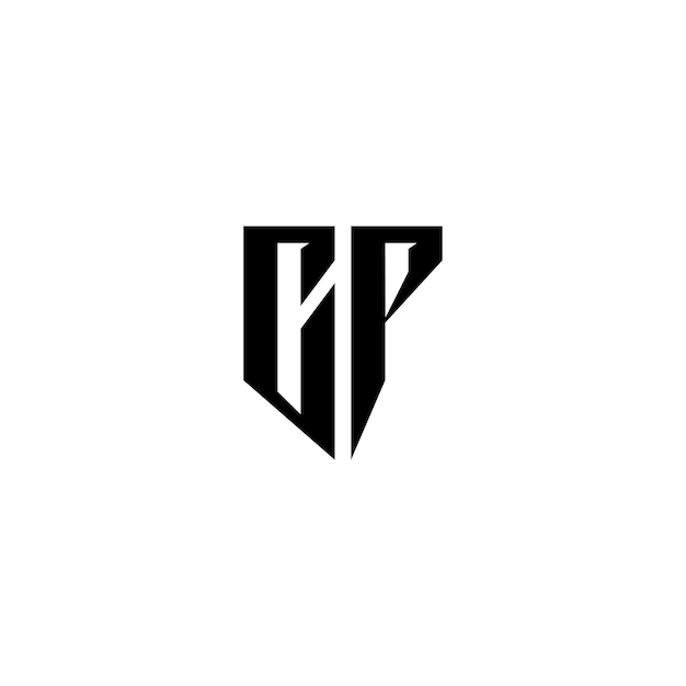 CP monograma logotipo diseño carta texto nombre símbolo monocromo logotipo alfabeto carácter simple logotipo
