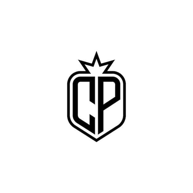 CP monograma logotipo diseño carta texto nombre símbolo monocromo logotipo alfabeto carácter simple logotipo