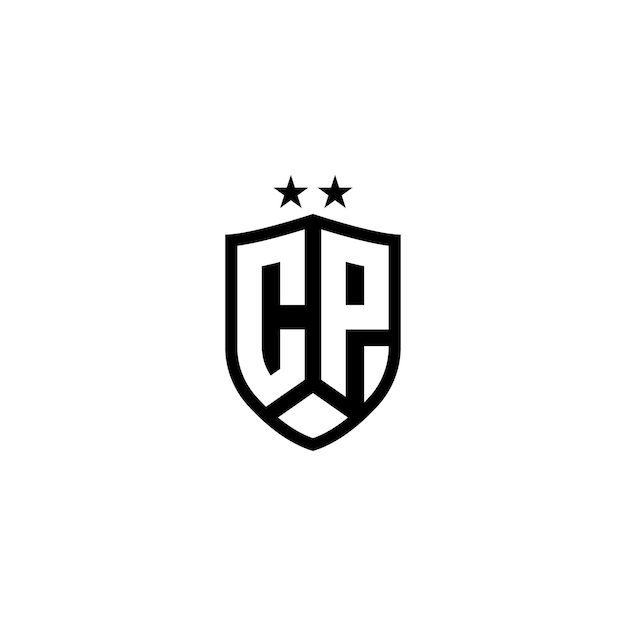 CP monograma logotipo diseño carta texto nombre símbolo monocromo logotipo alfabeto carácter simple logotipo