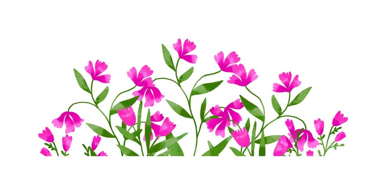Vector cpmposición botánica con flores silvestres de campo guardar la fecha que