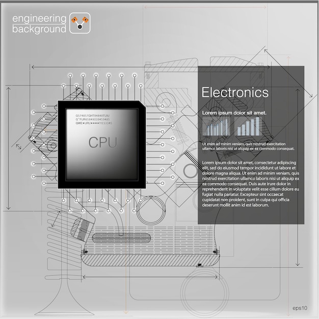 Vector cpu de coches. ilustración vectorial