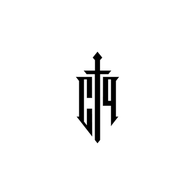 CQ monograma logotipo diseño carta texto nombre símbolo monocromo logotipo alfabeto carácter simple logotipo
