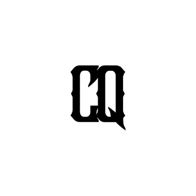 CQ monograma logotipo diseño carta texto nombre símbolo monocromo logotipo alfabeto carácter simple logotipo