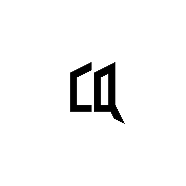 CQ monograma logotipo diseño carta texto nombre símbolo monocromo logotipo alfabeto carácter simple logotipo