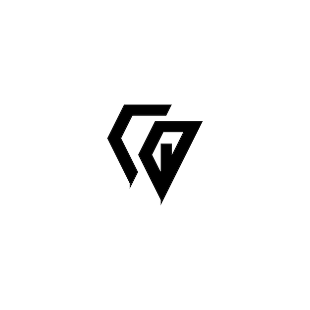CQ monograma logotipo diseño carta texto nombre símbolo monocromo logotipo alfabeto carácter simple logotipo