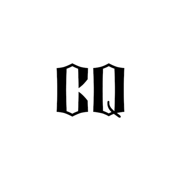 CQ monograma logotipo diseño carta texto nombre símbolo monocromo logotipo alfabeto carácter simple logotipo