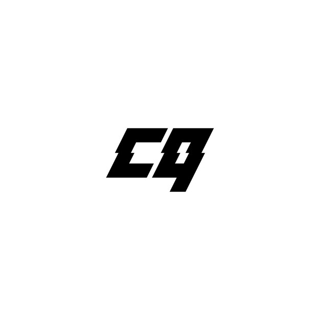 CQ monograma logotipo diseño carta texto nombre símbolo monocromo logotipo alfabeto carácter simple logotipo