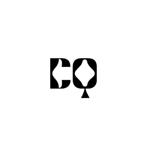 CQ monograma logotipo diseño carta texto nombre símbolo monocromo logotipo alfabeto carácter simple logotipo