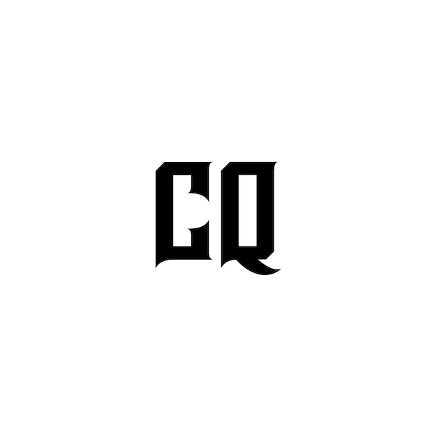 CQ monograma logotipo diseño carta texto nombre símbolo monocromo logotipo alfabeto carácter simple logotipo