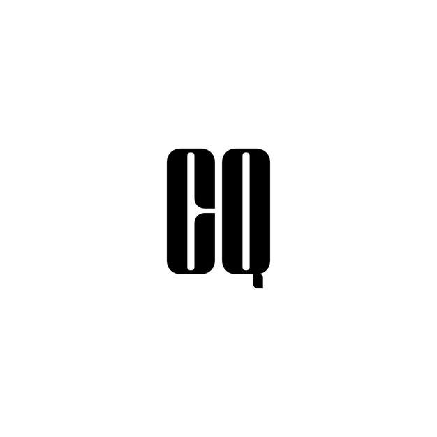 CQ monograma logotipo diseño carta texto nombre símbolo monocromo logotipo alfabeto carácter simple logotipo