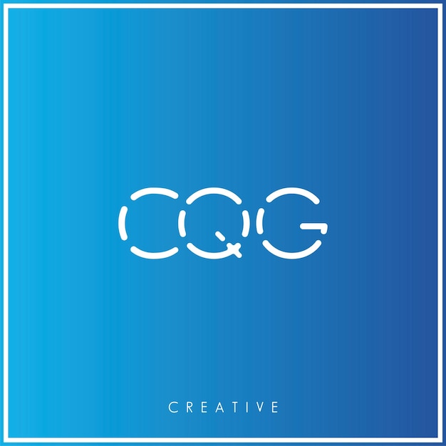 CQG Premium Vector último diseño de logotipo Diseño creativo de logotipo Ilustración vectorial Logotipo mínimo Monograma