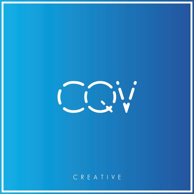 CQV Premium Vector último diseño de logotipo Diseño creativo de logotipo Ilustración vectorial Logotipo mínimo Monograma