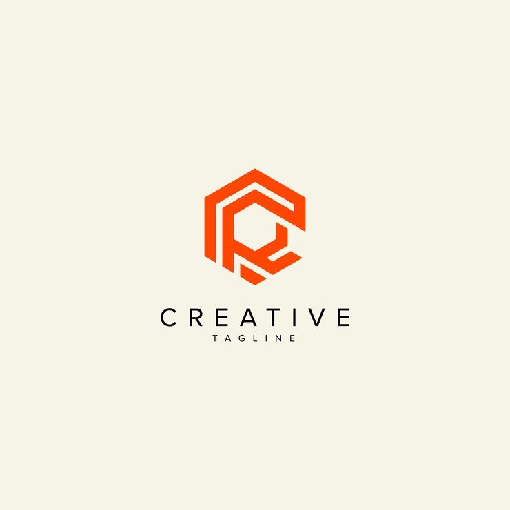 Vector cr alfabeto rc letra modelo vectorial de logotipo de estilo monograma moderno