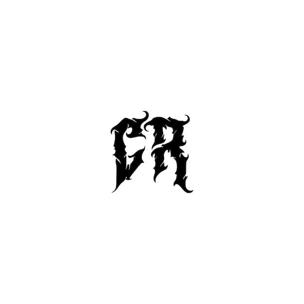CR monograma logotipo diseño carta texto nombre símbolo monocromo logotipo alfabeto carácter simple logotipo