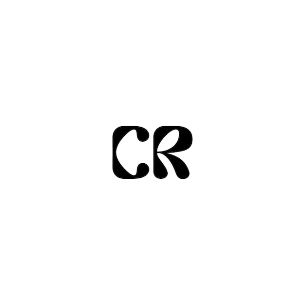 CR monograma logotipo diseño carta texto nombre símbolo monocromo logotipo alfabeto carácter simple logotipo