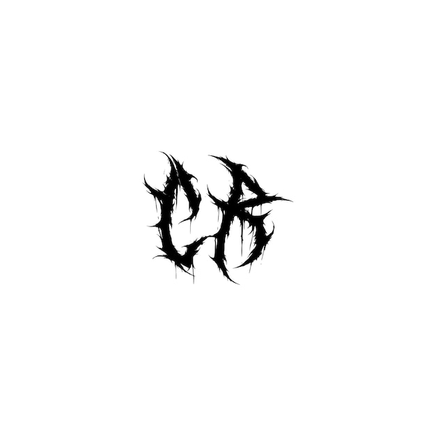 CR monograma logotipo diseño carta texto nombre símbolo monocromo logotipo alfabeto carácter simple logotipo