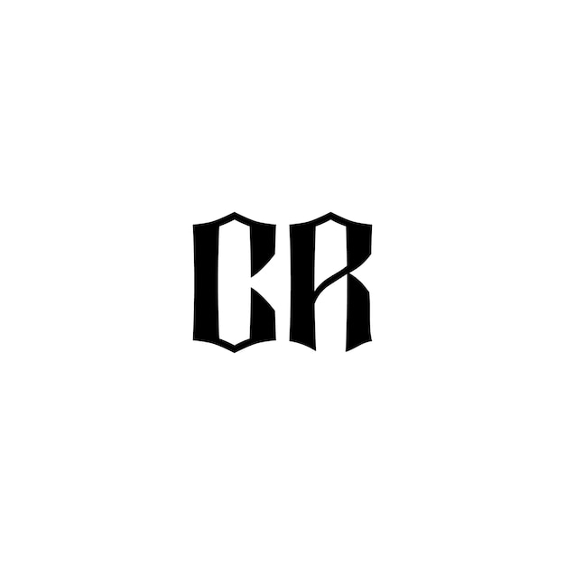 CR monograma logotipo diseño carta texto nombre símbolo monocromo logotipo alfabeto carácter simple logotipo