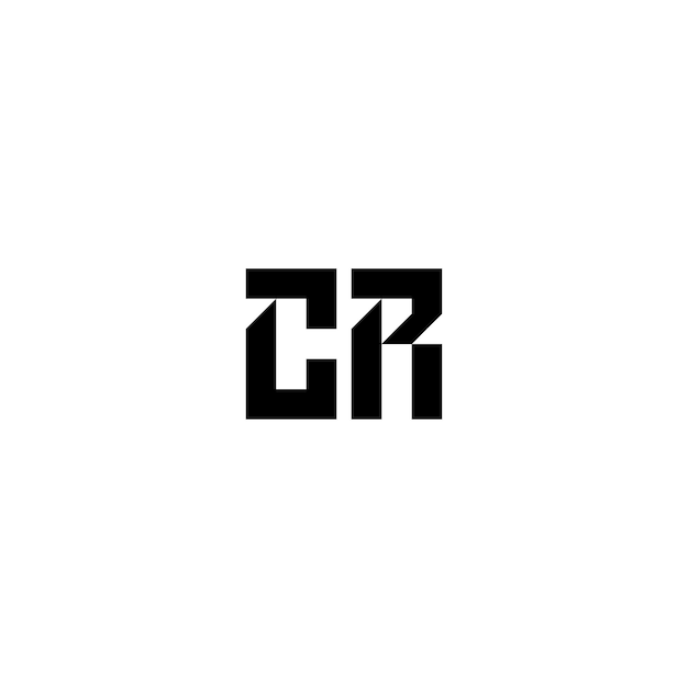 CR monograma logotipo diseño carta texto nombre símbolo monocromo logotipo alfabeto carácter simple logotipo