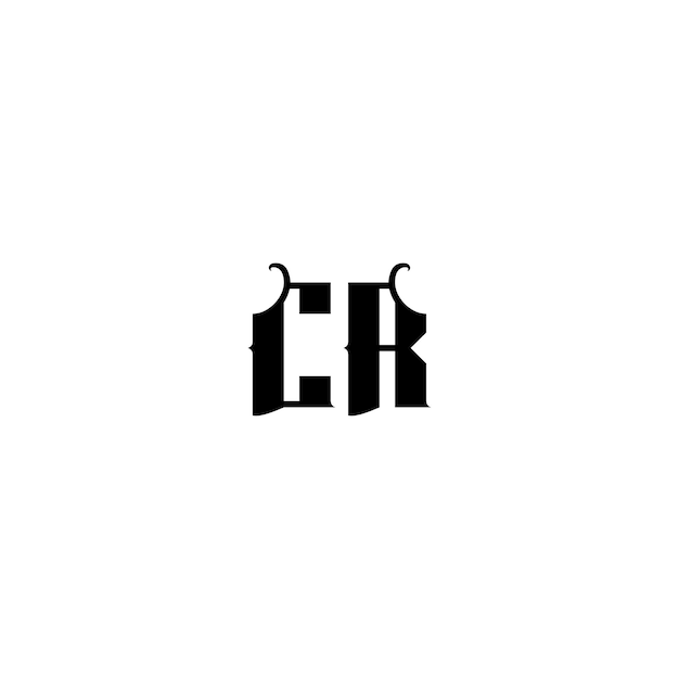 CR monograma logotipo diseño carta texto nombre símbolo monocromo logotipo alfabeto carácter simple logotipo