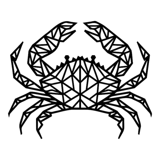 Vector crab_c geométrico