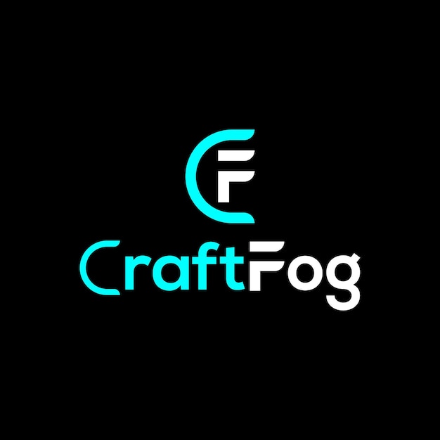 CraftFog Abstract C F letra diseño de logotipo de marcas modernas
