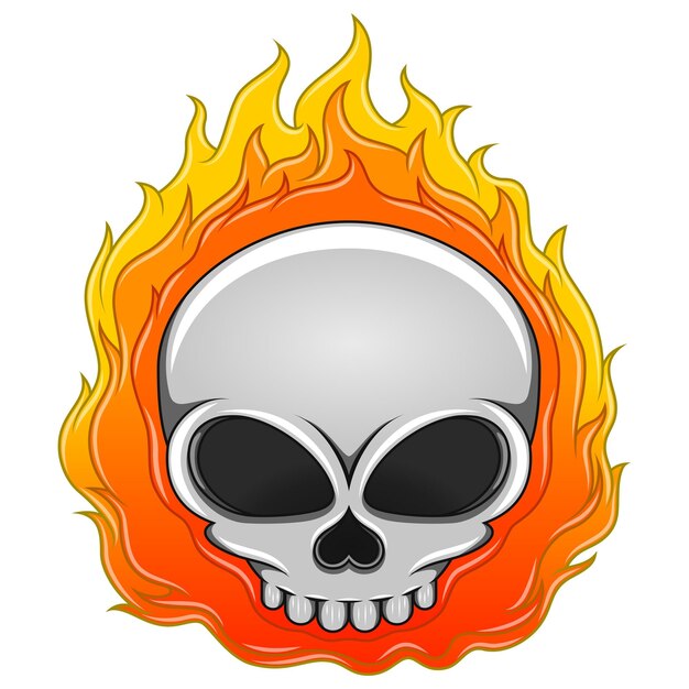 El cráneo envuelto en fuego