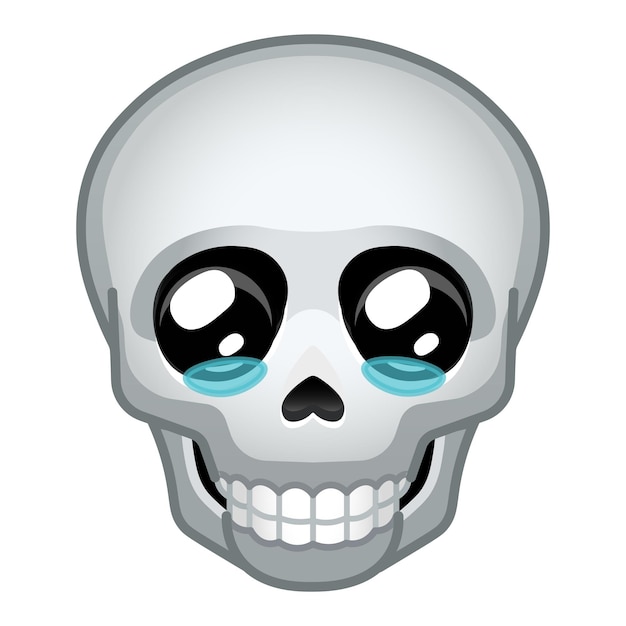 Cráneo de hueso simple Tamaño grande del cráneo del emoji