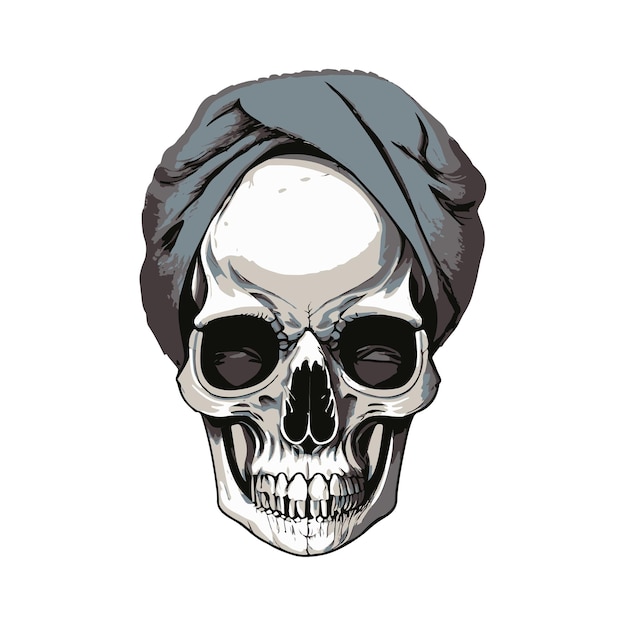 Vector cráneo humano minimalista ilustración vectorial realista cráneo de cabeza muerta humana