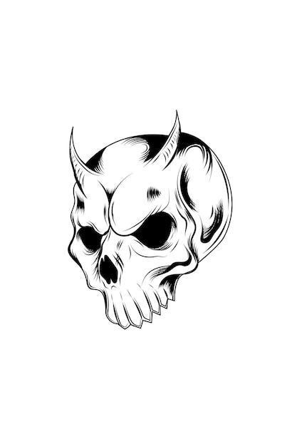 Cráneo con ilustración de vector de máscara