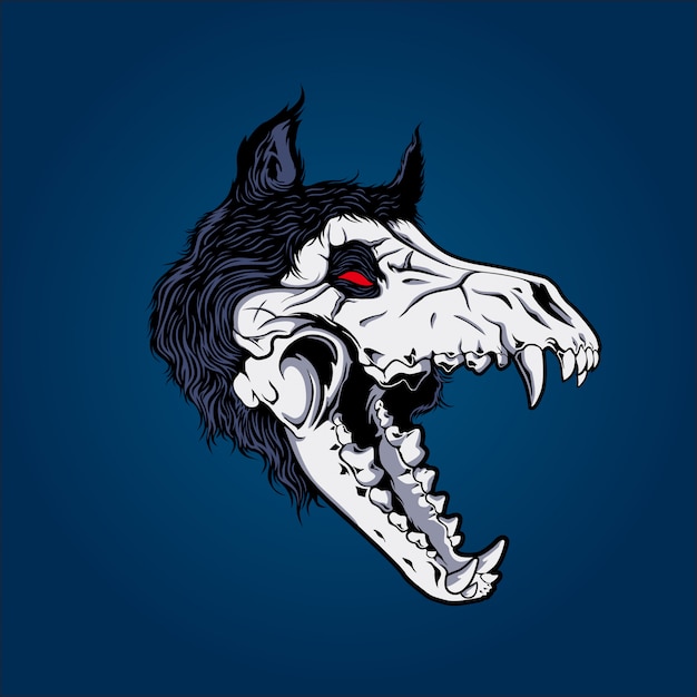 cráneo de lobo