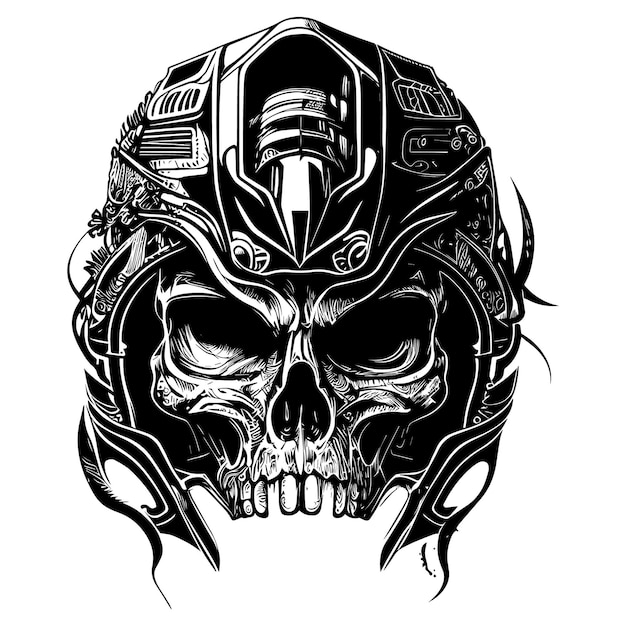El cráneo mecánico de motocicletas es un símbolo popular en la cultura de los motociclistas, que representa una personalidad dura y arenosa.
