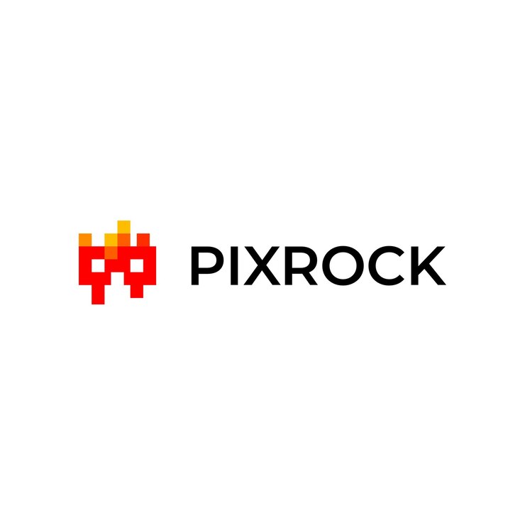 cráneo de píxel abstracto y logotipo de espectro