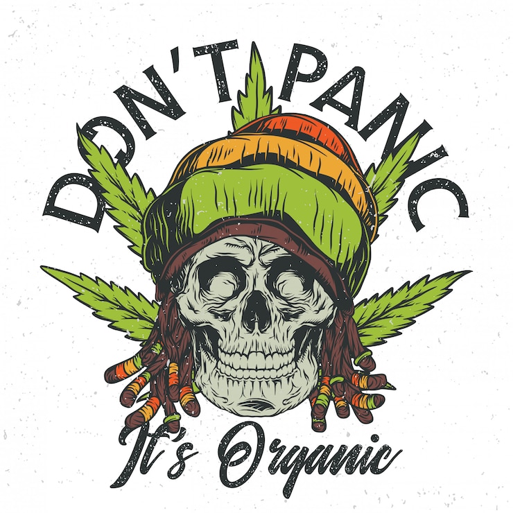 Vector cráneo rasta