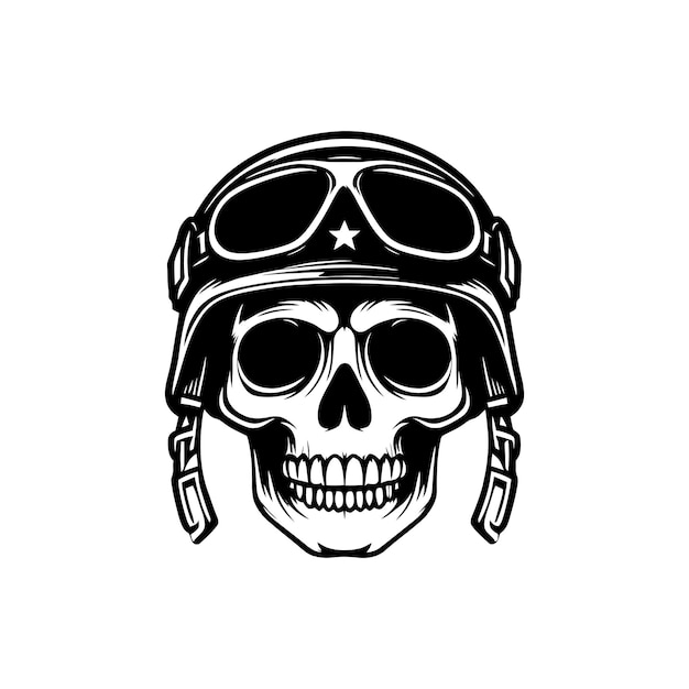 Cráneo del soldado militar casco de combate cabeza del soldado de guerra soldados de infantería huesos fuerzas especiales