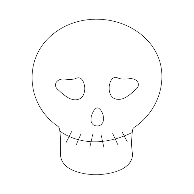 Cráneos humanos aislados. ilustración vectorial ilustración vectorial vector de calavera de halloween