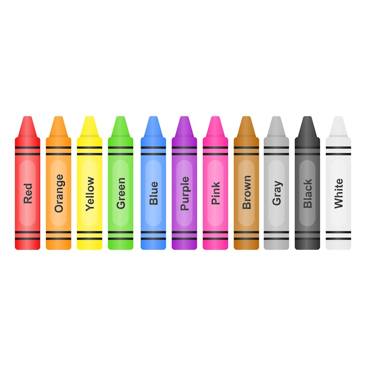 Vector crayons vector on a white background