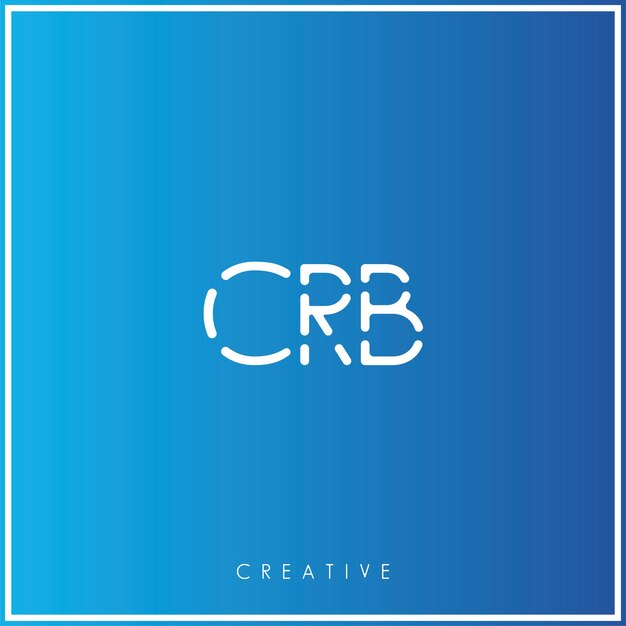 CRB Premium Vector último diseño de logotipo Diseño creativo de logotipo Ilustración vectorial Logotipo mínimo Monograma