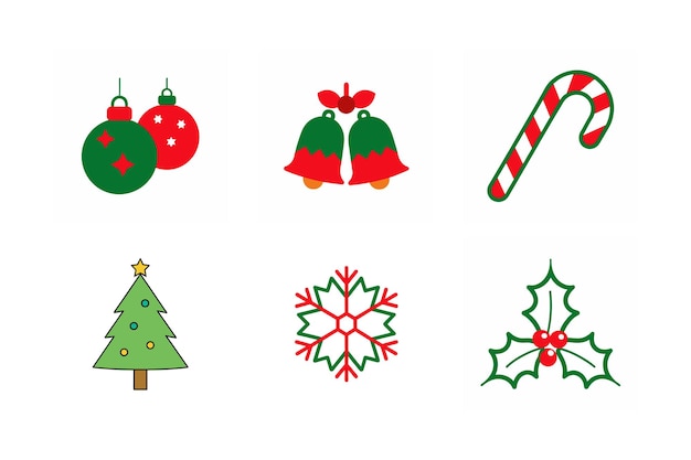 Crea diseños impresionantes con elementos vectoriales temáticos de decoración navideña