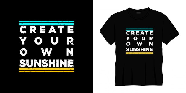 crea tu propio diseño de camiseta de tipografía sunshine.