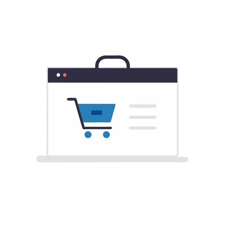 Vector creación de elementos intuitivos de la interfaz de usuario de la bolsa de compras para una experiencia de usuario mejorada