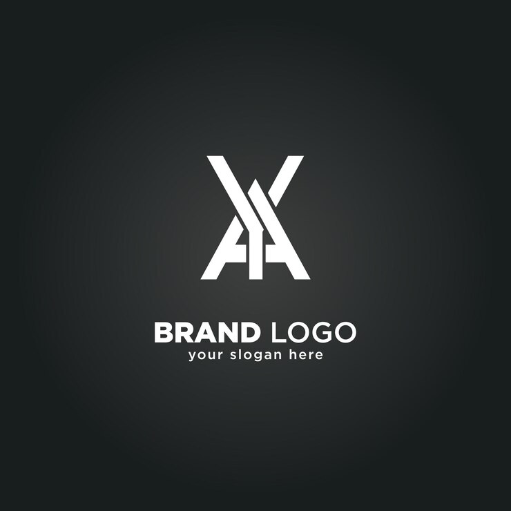 Vector creación de la letra y y un logotipo de monograma con fondo negro